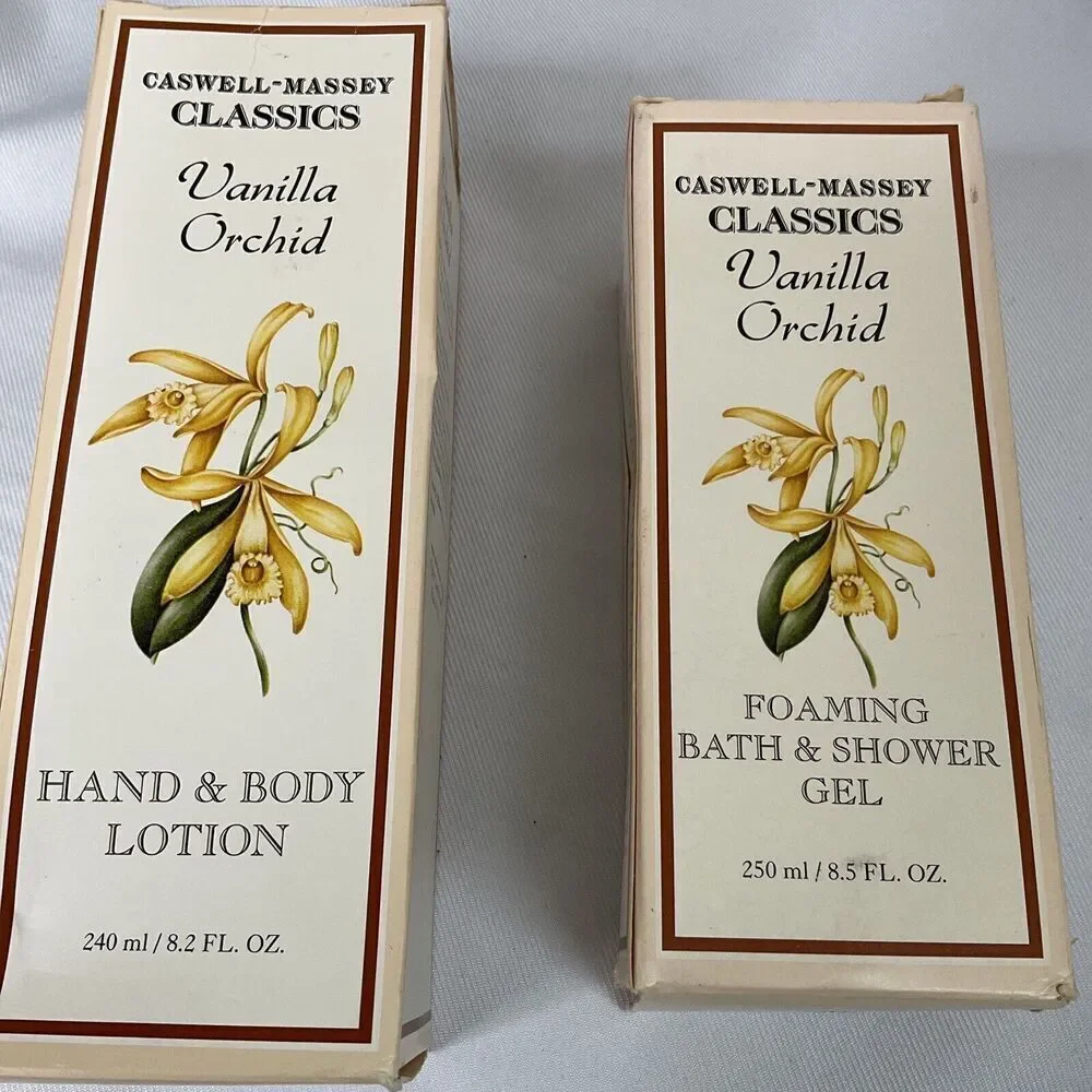 Caswell Massey Vanilla Orchid Lotion‎ And Shower Gel 8.5 Oz 8.2 Oz Discontinued